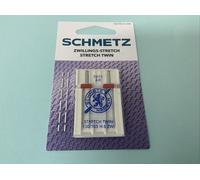 SCHMETZ | 2 Agujas para máquinas de coser | Gemela Stretch | 130/705 H-S ZWI 4.0 | Grosor 4.0/75