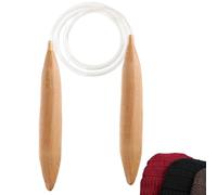 Aguja gigante de madera para grueso - Herramientas para tejer | Agujas gigantes naturales | Palos de tejer | Ideal para tejar a mano, hilos gruesos y proyectos de manualidades creativas.