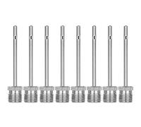 Aguja para bomba de bolas, 8 agujas de acero inoxidable para inflador de pelotas deportivas para baloncesto, fútbol, rugby, pelotas de waterpolo (plateado)