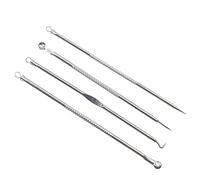 Aguja para el acné 1-4pcs Blackhead Removal Acné Agujas de acné Puntos negros Cleaner Negro Cabeza de poro Limpiador Limpieza profunda Herramienta de limpieza Cara Herramienta de cuidado de la piel Bl