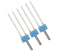 Aguja para Máquina de Coser, Agujas Gemelas de Máquina Coser Agujas Dobles Agujas Gemelas de Estiramiento Enhebrado Y Enganche de Puntadas para Máquinas de Coser(Aguja Doble 4mm-3 Piezas/Bolsa)