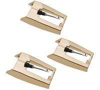Aguja para tocadiscos, aguja dorada mejorada con lápiz capacitivo Dimond de repuesto para tocadiscos, reproductor de discos de vinilo, lp, fonógrafo (paquete de 3)