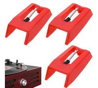 Aguja Tocadiscos Universal,3 Piezas Aguja Tocadiscos Aguja Aguja de Diamante Accesorios de Repuesto de Aguja Aguja de Repuesto para la Mayoría Tocadiscos de Vinilo Compatibles,Fonógrafo
