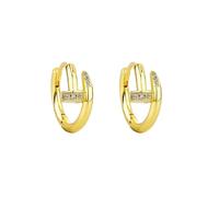 Aguja Zircon Pendiente de aro redondo para mujeres Minimalista Moda Joyería Herramienta Accesorios