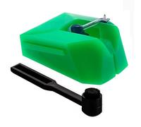 Agujas azules AT-VMN95E para tocadiscos con cepillo, agujas de repuesto para cartuchos de tocadiscos de la serie VM95, aguja de tocadiscos compatible con reproductor de discos de vinilo Audio-Technica