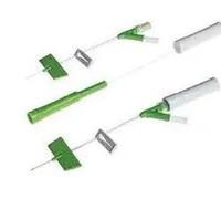 Agujas cánula de 18 g x 25 mm con canulación con técnica "Butterfly" para terapia del dolor/pediatría/cuidados paliativos con sistema de seguridad y largos tiempos de permanencia, paquete de 1 unidad.