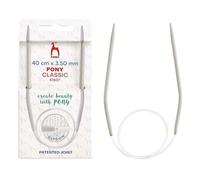 Agujas circulares de aluminio Pony Classic 40 cm 3.5 mm - 1 pieza