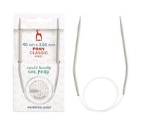 Agujas circulares de aluminio Pony Classic 40 cm 3.5 mm - 1 pieza