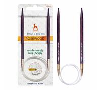 Pony Rosewood - Agujas circulares para tejer madera 60cm 6,50mm - 1ud