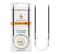 Agujas circulares Pony Rosewood para tejer madera 60cm 3.00mm - 1ud