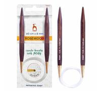 Agujas Circulares de Madera Pony Rosewood 60 cm 8 mm - 1 pieza