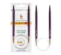 Agujas circulares de madera Pony Rosewood de 60 cm y 7.5 mm - 1 pieza