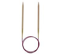 Agujas circulares fijas KnitPro Basix de 100 cm x 6,5 mm color abedul