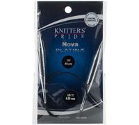 Agujas circulares fijas Knitter's Pride-Nova Platina de 16"" y 1 1/8 mm