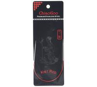 Agujas circulares rojas de tejer de 9"" y 1/2,25 mm