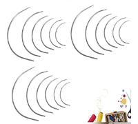 Agujas Curvadas,Agujas de Coser Curvadas,Agujas de Coser a Mano Curvas,Juego Agujas Coser,Agujas de Coser a Mano Tipo,Agujas de Coser Curvas kit, para Cuero Manta Lona Telas Gruesa ( 18 Piezas )