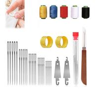 Agujas de acero inoxidable con ojo grande para amantes de las manualidades, para bordado en punto de cruz, zurcido, hilo, manualidades DIY y reparación. Juego de herramientas (36pcs)