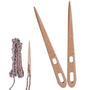 Agujas de Coser - 5,9 pulgadas Agujas Grandes de Madera con | Ağujas Nalbinding de Doble Punta | Agùjas Multiusos para, Tejido, Costura y Proyectos DIY, Set de 2
