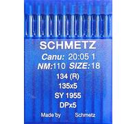 Agujas de coser a máquina Schmetz redondas, 10 unidades, sistema 134 (R), Industrie St. 110