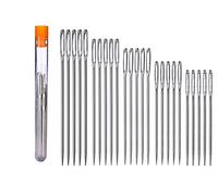 Agujas de Coser Agujas de Mano,25 Piezas Agujas de Costura de Ojo Grande Agujas de Aguja Grande 5 Tamaños Agujas de Coser a Mano para Coser Lana Tela Cuero Pellejo 4.2cm 4.6cm, 5.2cm, 5.6cm, 6cm