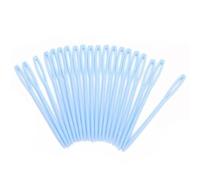 Agujas de coser de ojos grandes, 200 agujas de coser de plástico, hechas a mano, accesorios de herramientas de tejido (azul-7 cm)