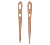 Agujas de hilo para darning - 2 agujas grandes para coser ojos | Herramienta de tapicería de madera de dos ojos para tejer crochet, costura fácil de hilo, juego de agujas de manualidades duraderas