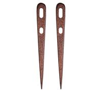 Agujas de hilo para darning - 2 agujas grandes para coser ojos | Herramienta de tapicería de madera de dos ojos para tejer crochet, costura fácil de hilo, juego de agujas de manualidades duraderas