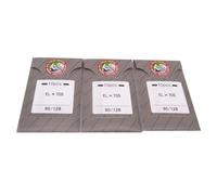 Agujas de órgano - 30 agujas de punta de bola Organ ELX705 2022 en caja de plástico transparente CKPSMS para máquinas de coser portátiles para el hogar (tamaño de la aguja: 12/80B)