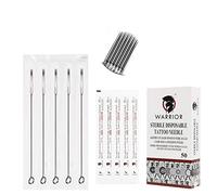 Agujas de tatuaje tradicionales WARRIOR Aguja de tatuaje Acero quirúrgico japonés Desechable Estéril para máquina de tatuaje de Magnum redondo (T1215RM)