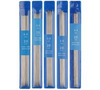 Agujas de Tejer 5 unids/set 20cm Kit de agujas acero inoxidable punto recto doble punta tejido for principiantes(1set)