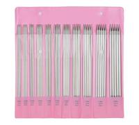 Agujas de Tejer 55 unids/set 20cm doble punta de acero inoxidable conjunto agujas tejer alfileres principiantes DIY herramientas costura