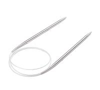 Agujas De Tejer Agujas de tejer circulares acero inoxidable 43cm, bufanda tejida, hilo for suéter, herramientas costura, agujas anillo extendidas ganchillo(Dia. 1.8mm)