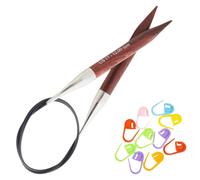 Agujas de tejer circular de KnitPro Dreamz 40 pulgadas 17 (100 cm 12.00 mm) con 10 marcadores de puntada coloridos