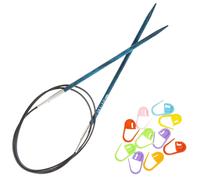 Agujas de tejer circular de KnitPro Dreamz 40 pulgadas 3 (100 cm 3.25 mm) con 10 marcadores de puntada coloridos