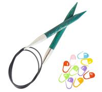 Agujas de tejer circular de KnitPro Dreamz Tamao de 24 pulgadas 15 (60 cm 10.00 mm) con 10 marcadores de puntada coloridos