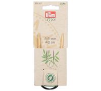 Agujas de tejer circulares de bamb de 4,5 mm de Prym de 16"" en color natural
