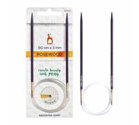 Agujas de tejer circulares de madera de rosa Pony 80 cm 3.00 mm