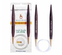 Agujas de Tejer Circulares de Madera Pony 60 cm 10 mm - 1 Unidad