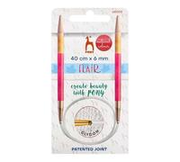 Agujas de Tejer Circulares de Madera PONY Flair 40 cm 6 mm - 1 pieza