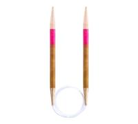 Agujas de tejer circulares de madera Pony Flair 60 cm 7 mm - 1 unidad