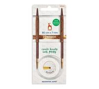Agujas de Tejer Circulares de Madera Pony Perfect 80 cm 7 mm - 1 Unidad