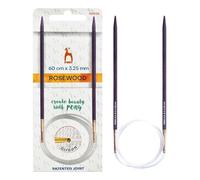 Agujas de Tejer Circulares de Madera Pony Rosewood 60 cm 3.25 mm - 1 Unidad