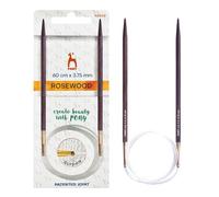 Agujas circulares Pony Rosewood para tejer. Madera 60cm 3.75mm - 1ud