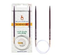 Agujas de Tejer Circulares de Madera Rosewood Pony 60 cm 4.5 mm - 1 Unidad