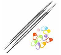 Agujas de tejer circulares intercambiables addi Click Rocket Lace de 5 pulgadas (13 cm), tama o US 11 (8,0 mm), acabado liso y pulido, puntas lar