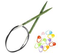 Agujas de tejer circulares KnitPro Dreamz de 32 pulgadas, tamaρo 9 (80 cm, 5,50 mm) con 10 marcadores de puntadas coloridos