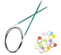 Agujas de tejer circulares KnitPro Dreamz de 47 pulgadas, tamaρo 4 (120 cm, 3,50 mm) con 10 marcadores de puntadas coloridos