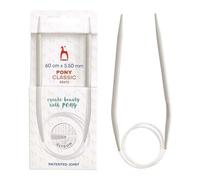 Agujas de tejer circulares Pony Classic, 60 cm, 5.5 mm - 1 unidad