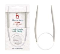 Agujas de Tejer Circulares Pony Classic Aluminio 40 cm 6,00 mm - 1 pza