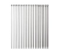 Agujas de tejer de acero inoxidable en caja de 2,0 mm, 2,5 mm, 3,0 mm, 3,5 mm, 4,0 mm, 4,5 mm, 5,0 mm, 5,5 mm, 6,0 mm, 7,0 mm, 8,0 mm, 11 pares de 36 cm